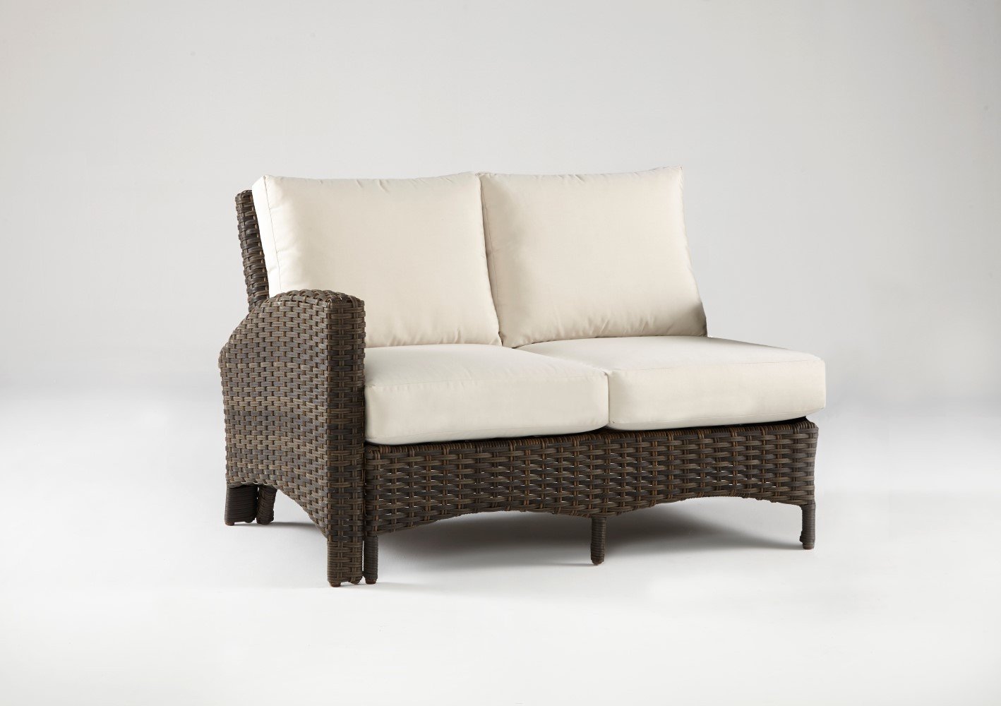 South Sea Rattan Panama One Arm Sofa Left-Side Facing Sectional