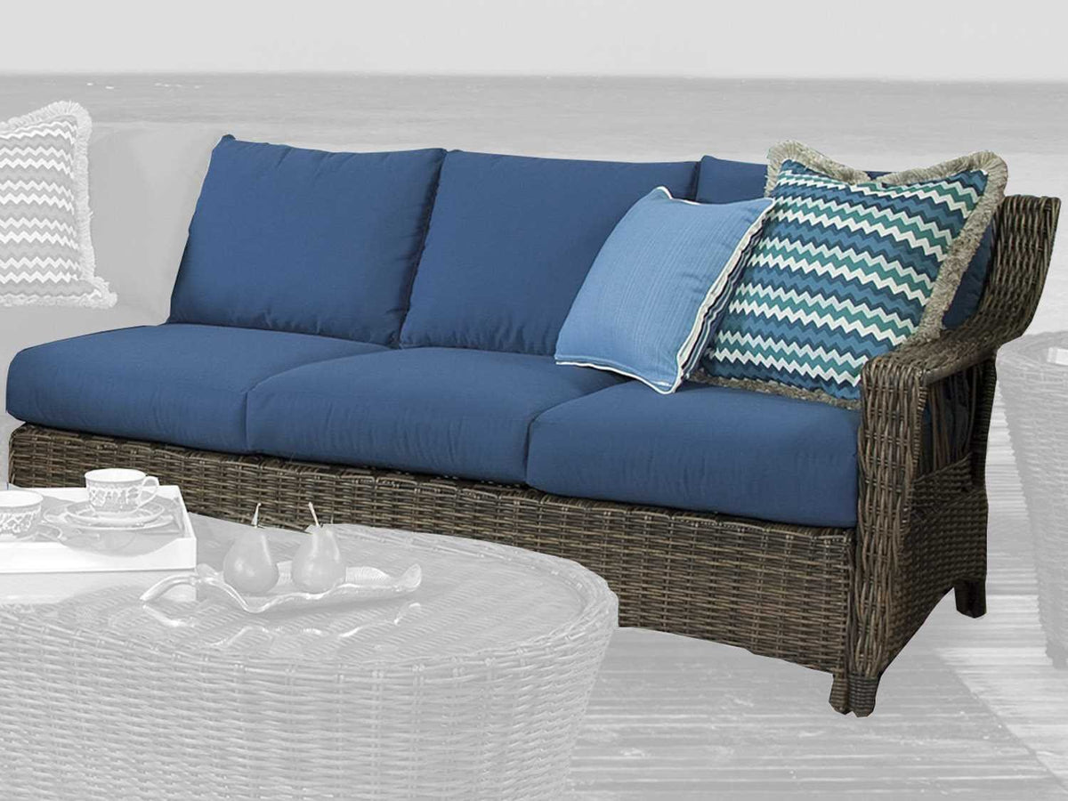 South Sea Rattan South Sea Rattan St. John One Arm Sofa Right-Side Facing Sectional Sectional Piece - Rattan Imports