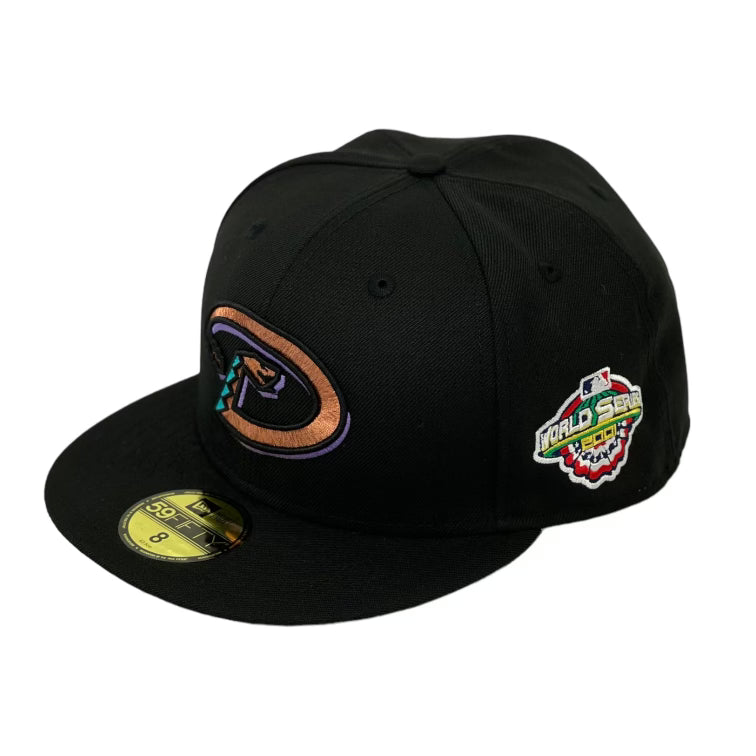 ARIZONA DIAMONDBACKS (BLACK) (2001 WORLD SERIES) NEW ERA 59FIFTY FITTED (GREY UNDER VISOR))