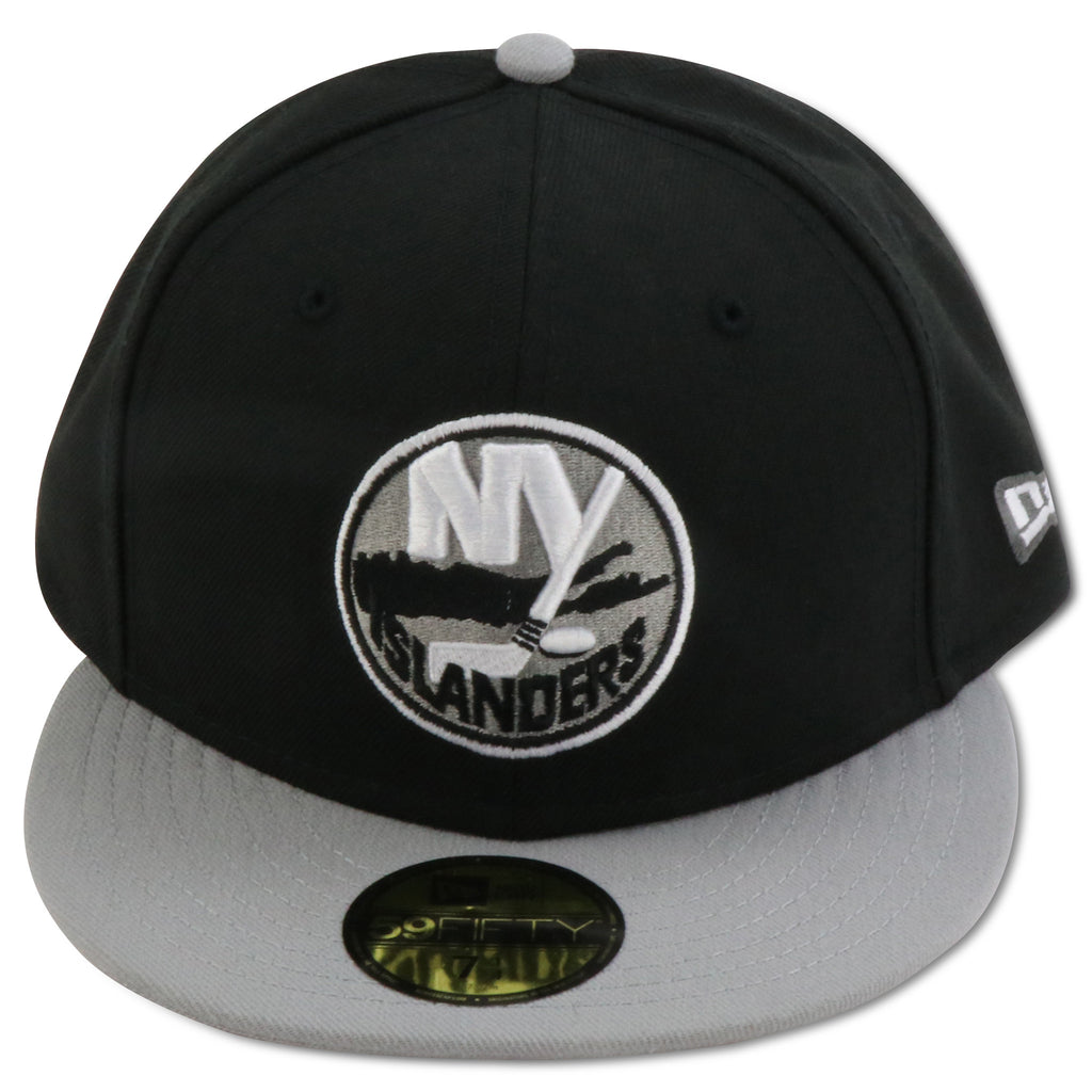 black and white islanders hat