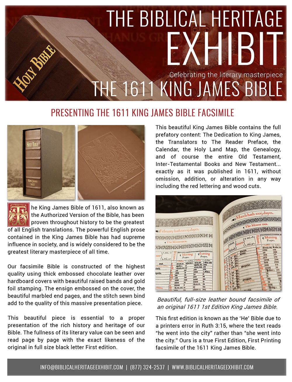 King James Bible - newsletter page 1