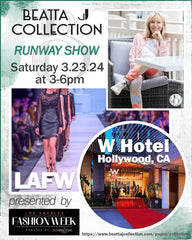 LAFW Spring 2024 invitation to showcase Beatta J Collection