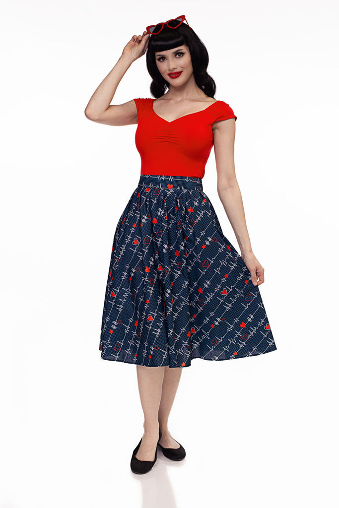 Doris Skirt in Heartbreaker | Retro Clothing – Retrolicious