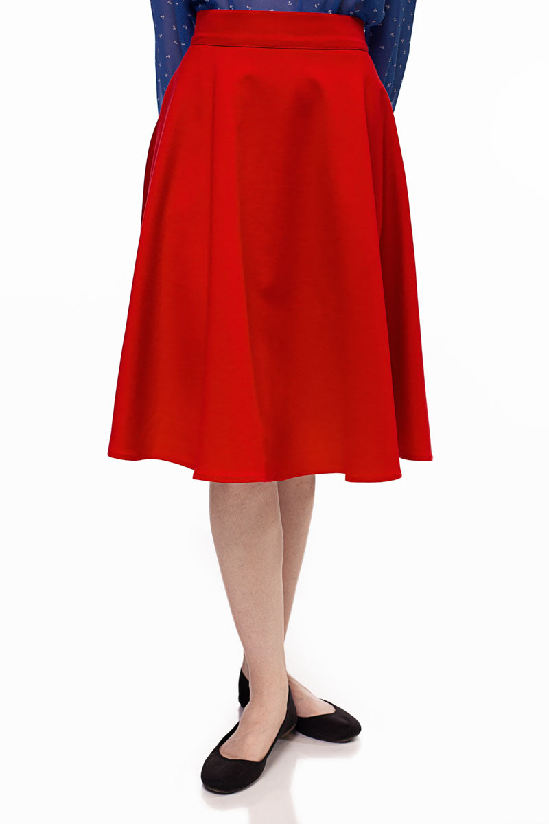 Charlotte Skirt in Red | Retro Skirts – Retrolicious