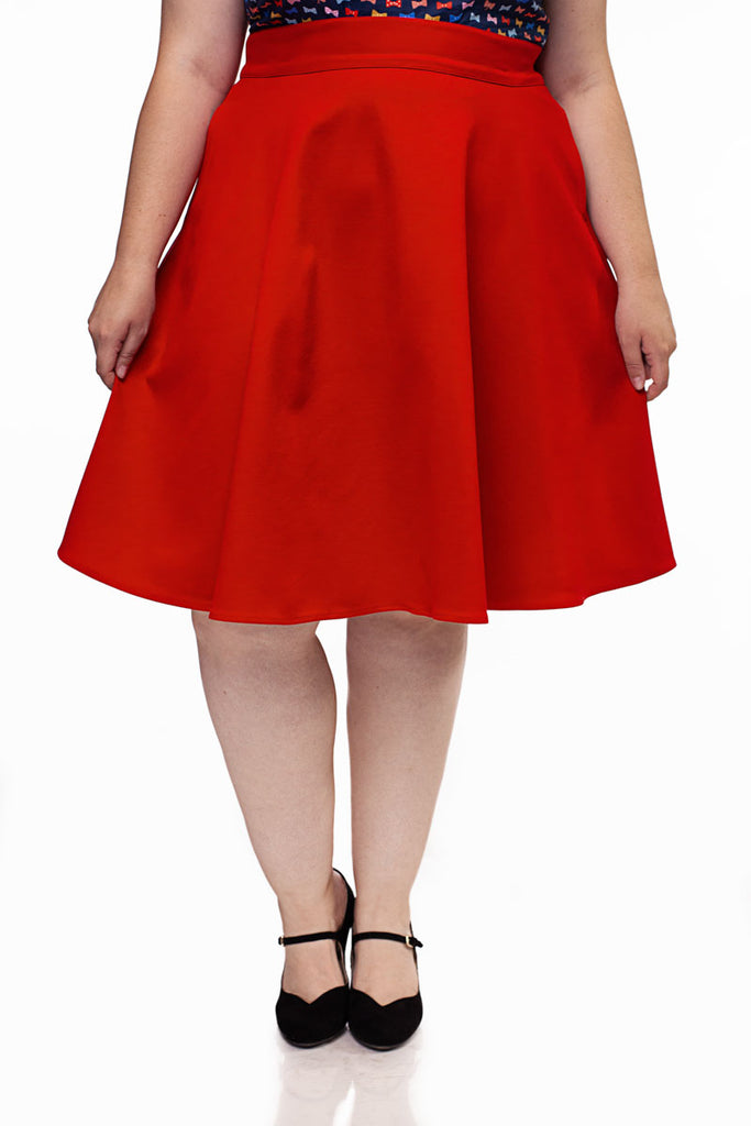 Charlotte Skirt in Red | Retro Skirts – Retrolicious