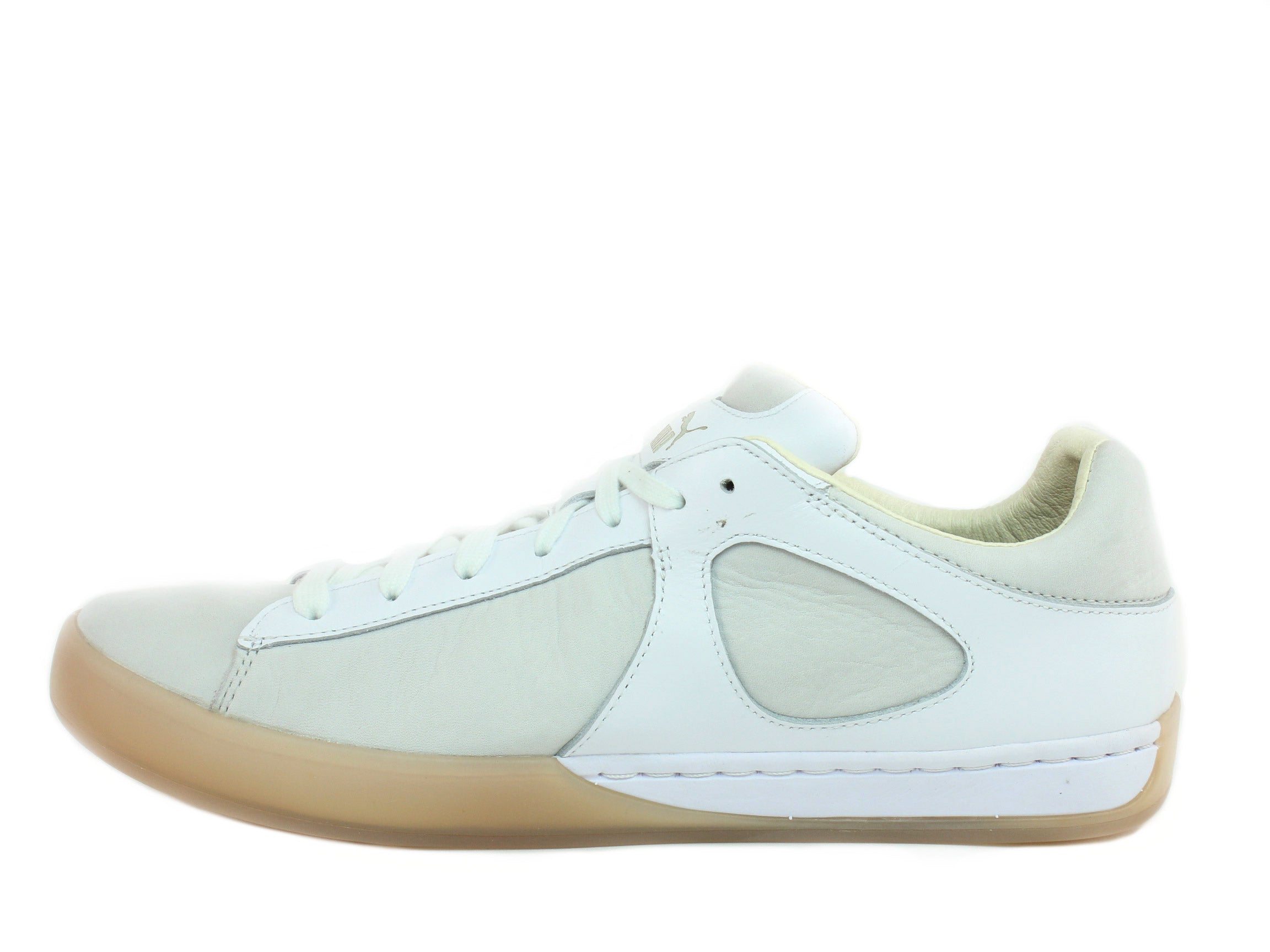 white leather fashion sneakers