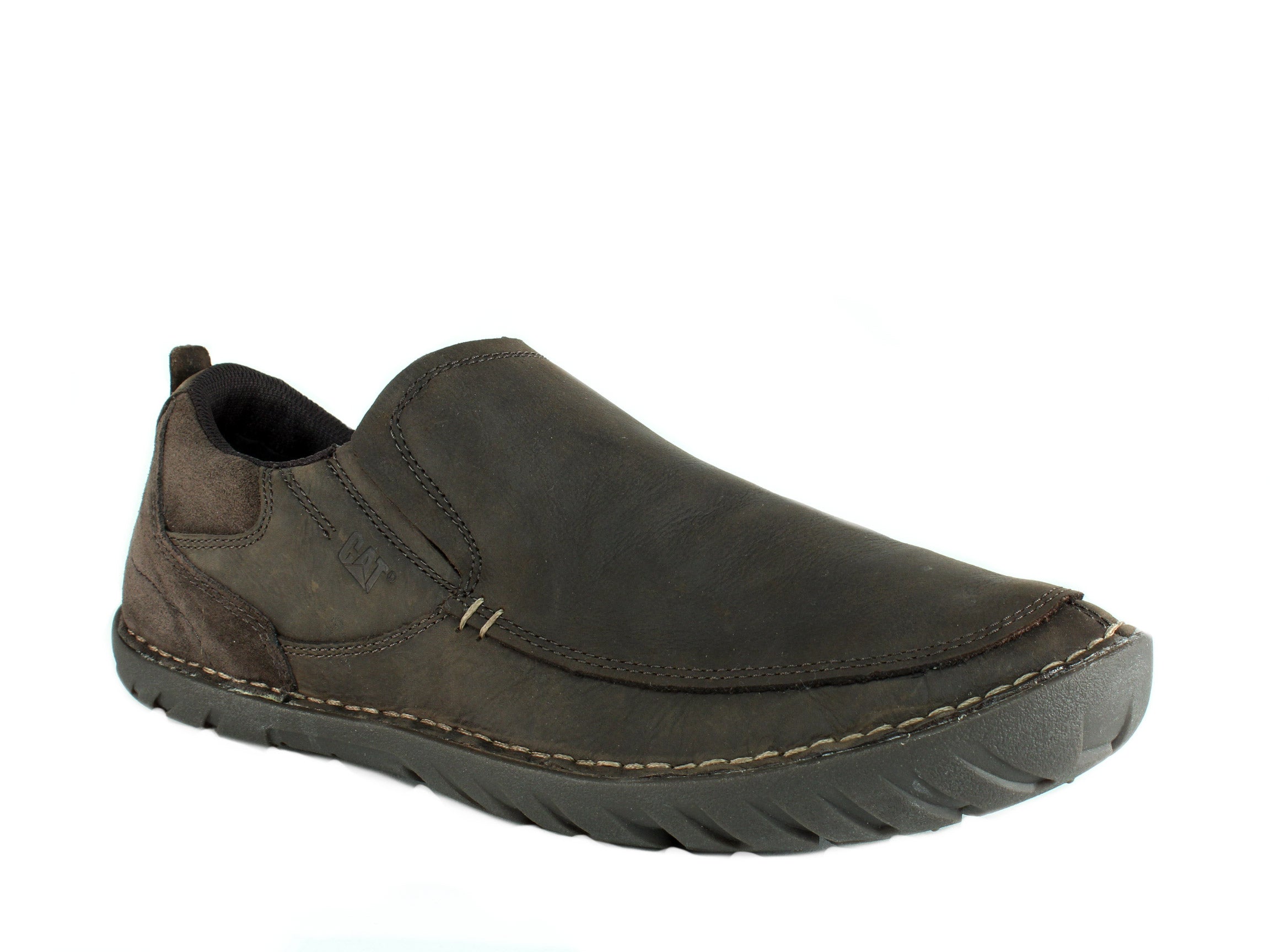 mens brown casual slip on shoes