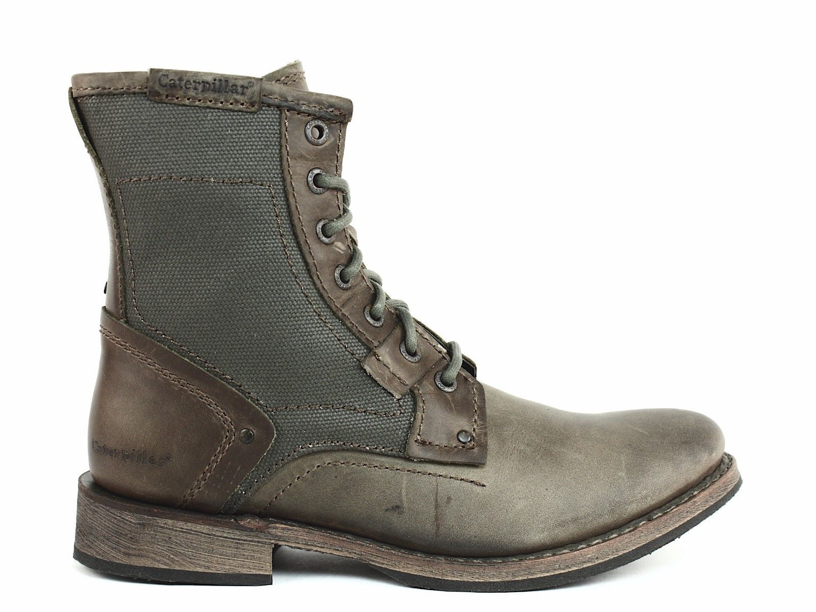 mens leather and canvas boots