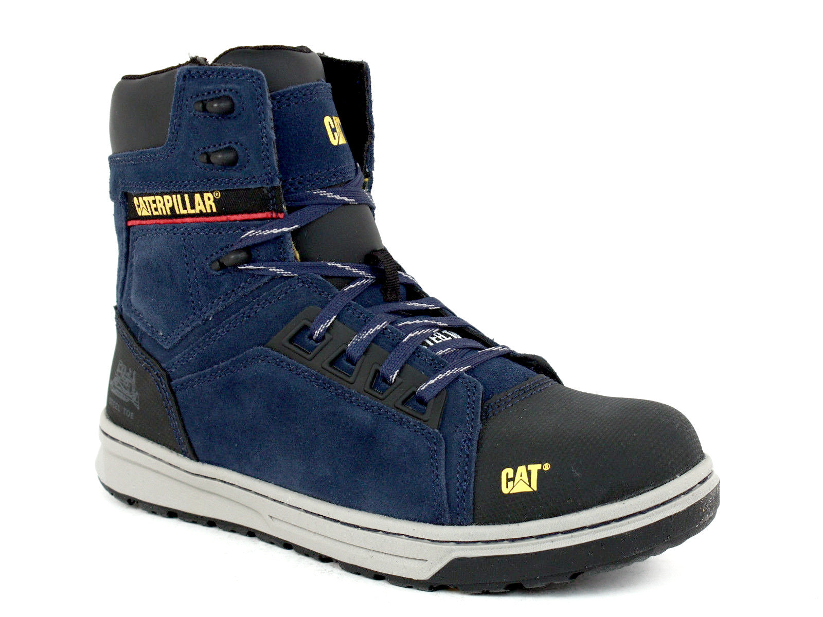 navy blue steel toe boots