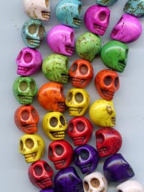 Multi Colored Extra Large Skull Beads Strand – Leekan Designs