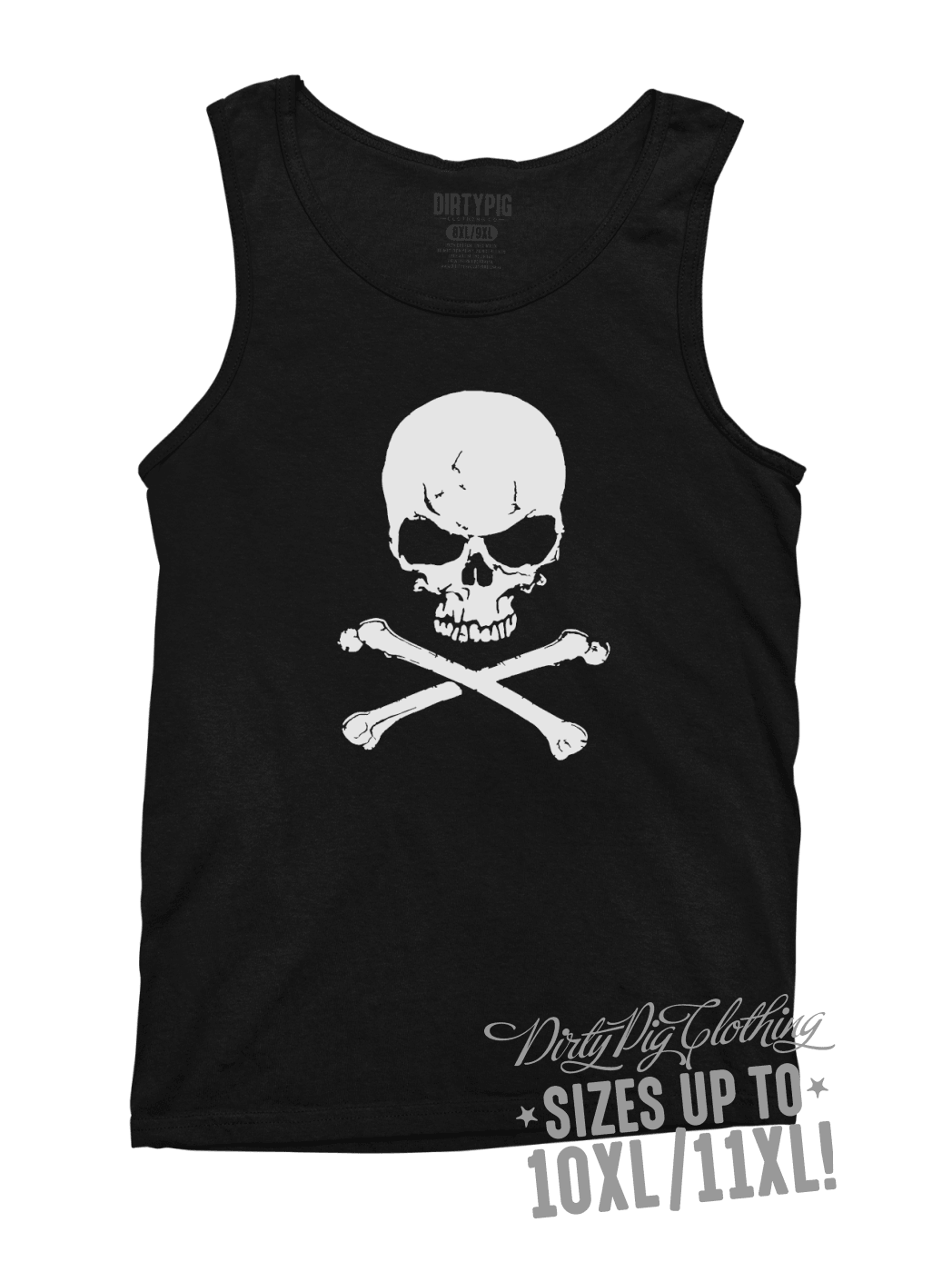 Skull Crossbones Big Mens Singlet – Dirty Pig Clothing