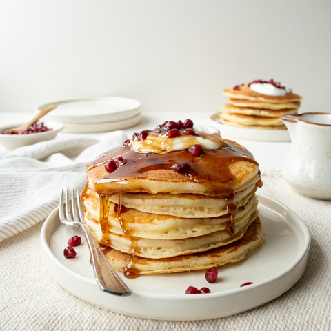 Pomegranate Yogurt Pancakes