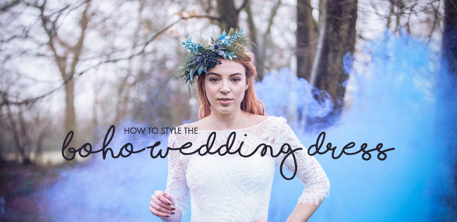 How to style a boho wedding dress