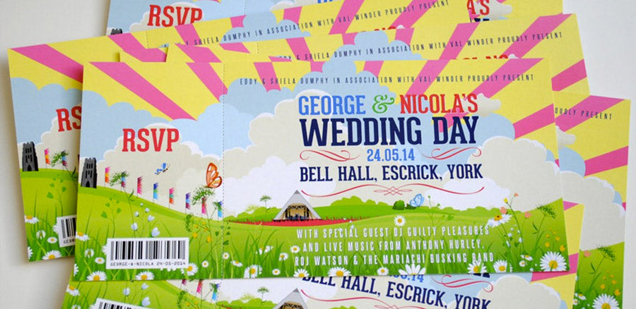 Festival Themed Wedding Invites