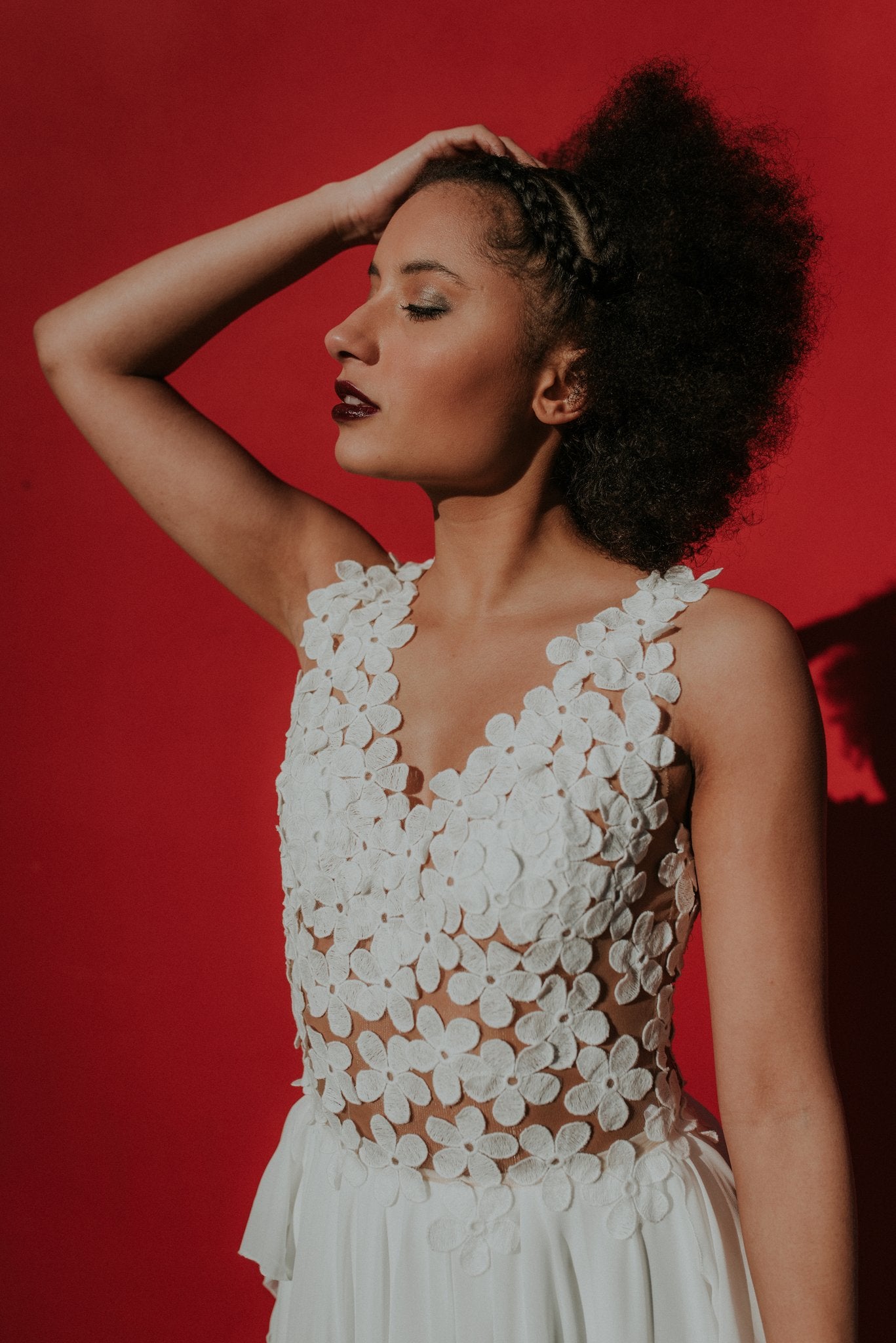 Lace Wedding Dress with a floral pattern