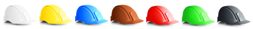 Hard hats in different colors