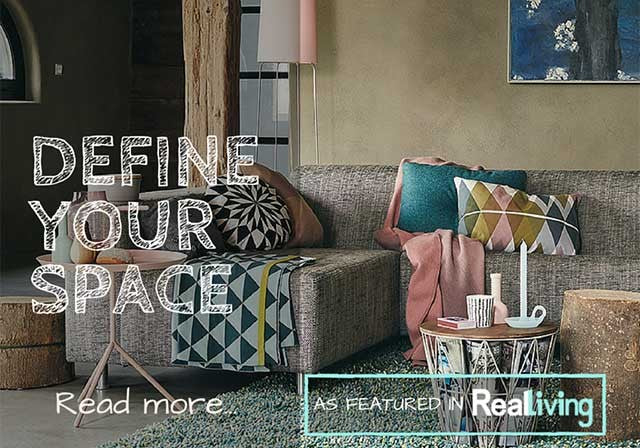 Define your space with rugs as seen on real living