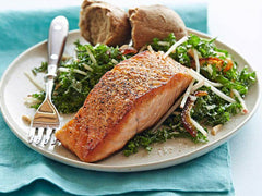 Salmon and kale salad