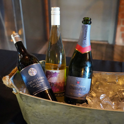 White wines and Champagne at our wine tasting