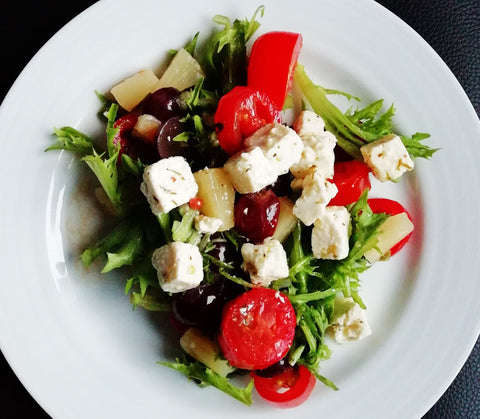 Greek Salad with Wine