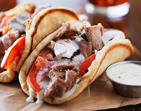 Gyros with Wine