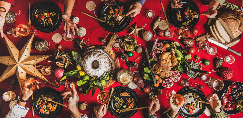 festive holiday table setting