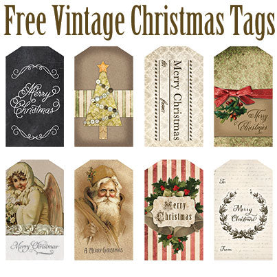 vintage christmas tag printables