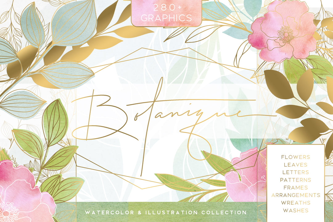 Fairytale Wildflower Floral Watercolor Clip Art Graphics Collection –  Avalon Rose Design