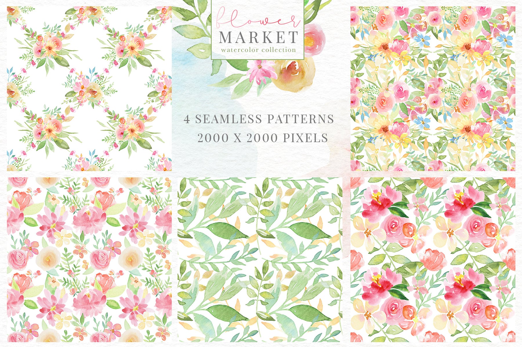 Flower Market Watercolor Collection – Avalon Rose Design