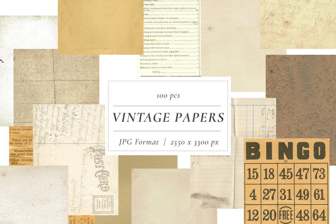 8 Stacked Vintage Paper Frames – Avalon Rose Design