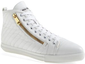 white sneakers with zipper