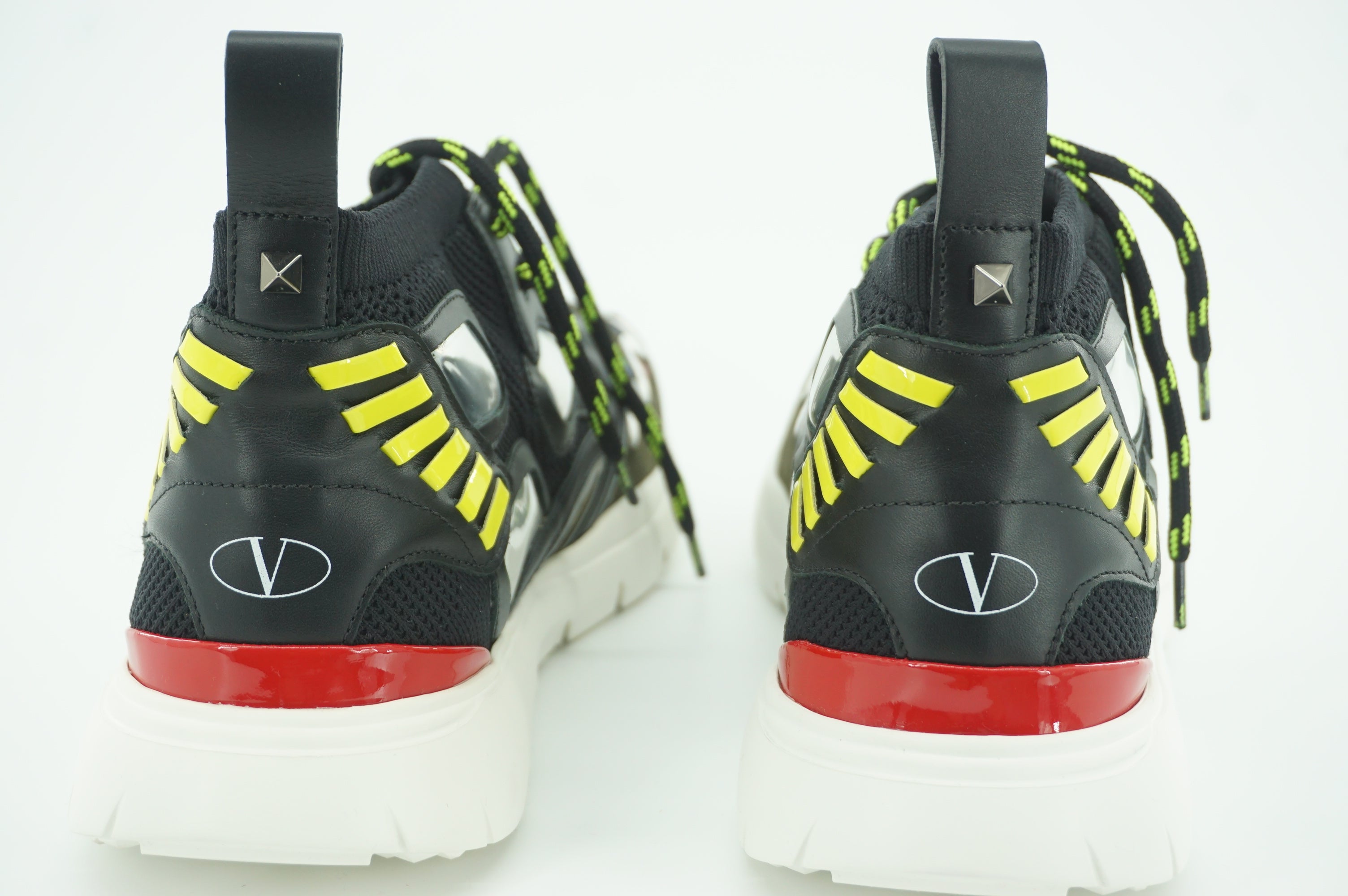 Valentino Mens Heros Reflex Sneaker Logo Sz 43.5 10.5US Mid top lace up NIB $890