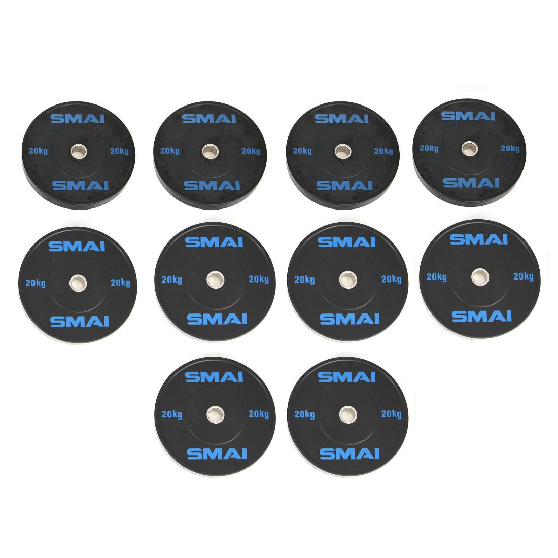 HD Bumper Plates Set - 5 pairs of 20kg (200kg)