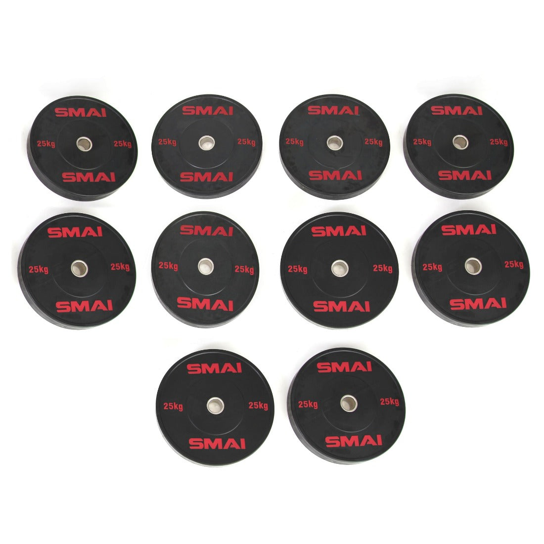 HD Bumper Plates Set - 5 pairs of 25kg (250kg)