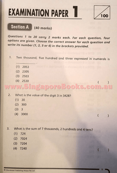 Top Maths Examination Papers Primary 3 – Singapore Books