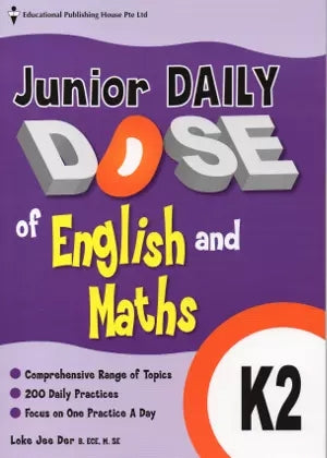 junior daily dose of english and mathematics k2 prep singapore books