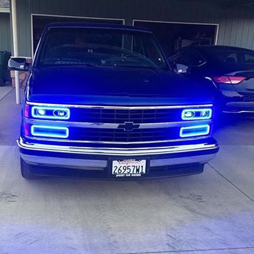 1989 1999 chevrolet silverado sierra led halo headlight kits 1989 1999 chevrolet silverado sierra led halo headlight kits with bluetooth remote