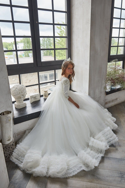 girl wedding dress | Girls fancy dresses, Wedding dresses for kids, Frocks  for girls