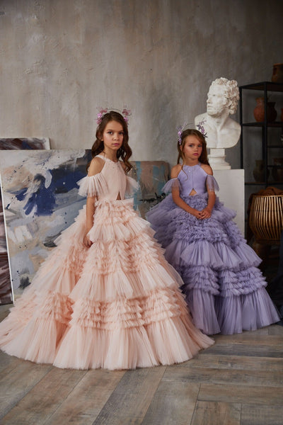 Mia Bambina Boutique Girls Sparkly Glitter Ball Gown