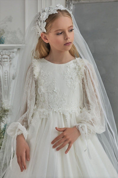 Lucia First Communion Veil for Girls