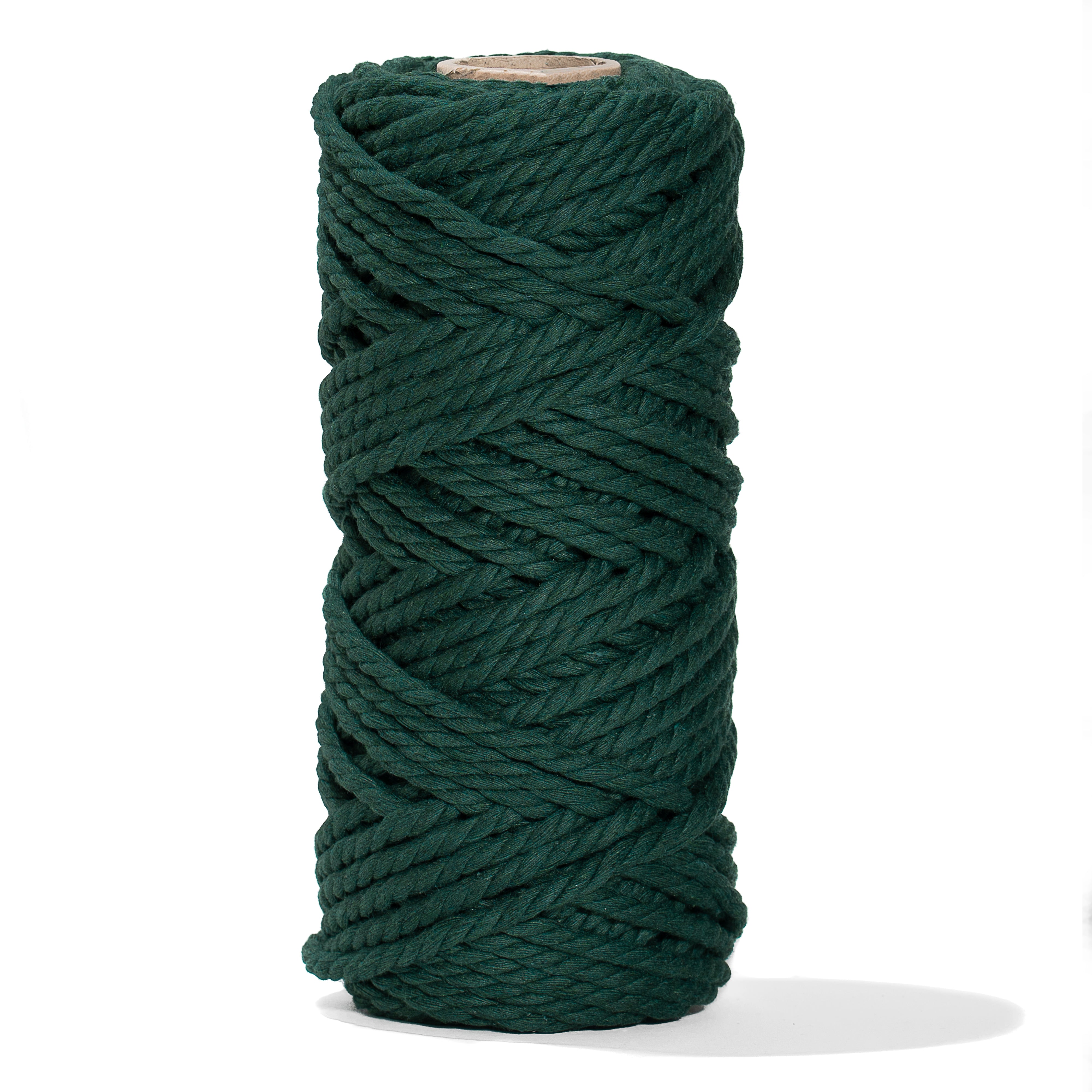  COTTON ROPE ZERO WASTE 5 MM - 3 PLY - FOREST GREEN COLOR