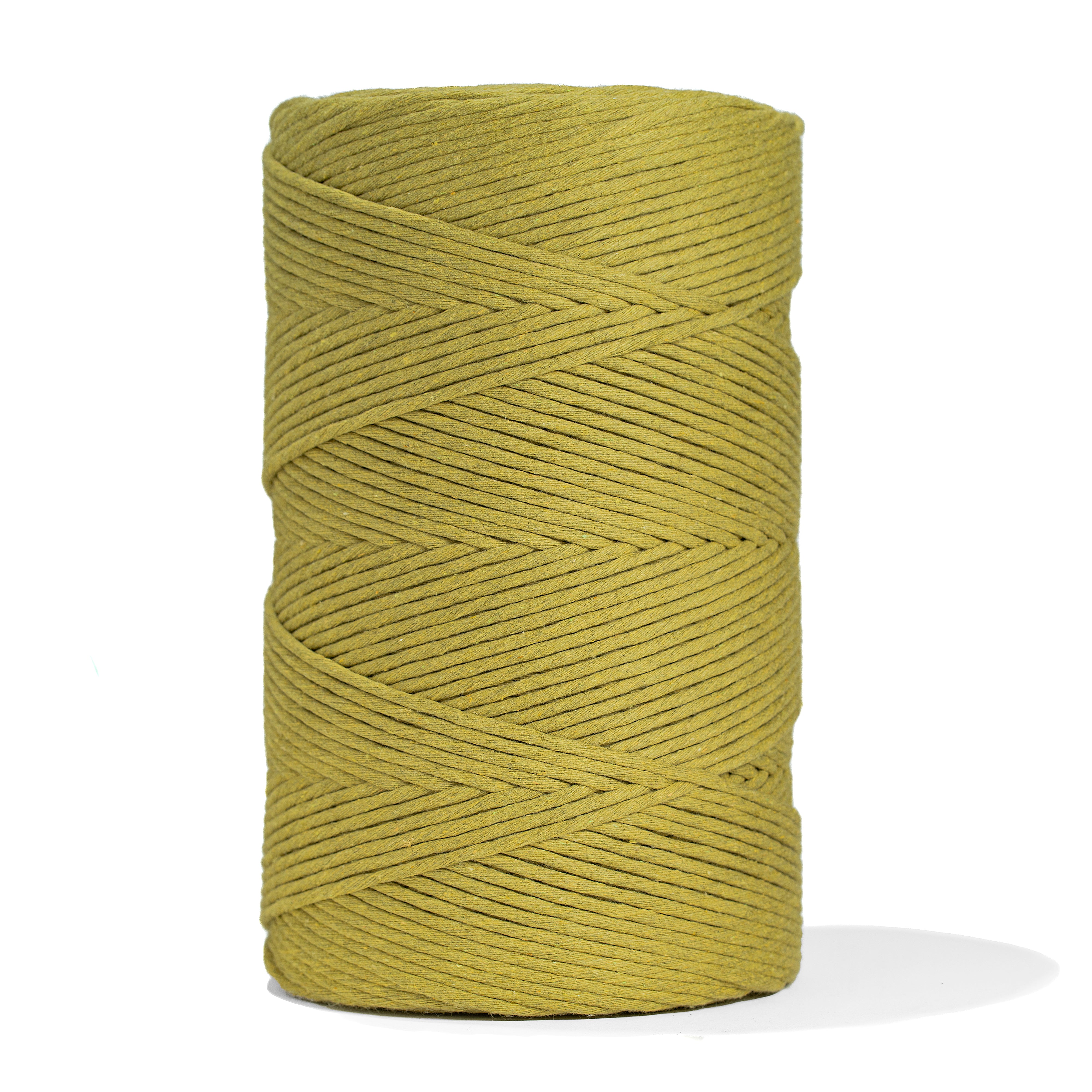  SOFT COTTON CORD ZERO WASTE 4 MM - 1 SINGLE STRAND - CHARTREUSE GREEN COLOR