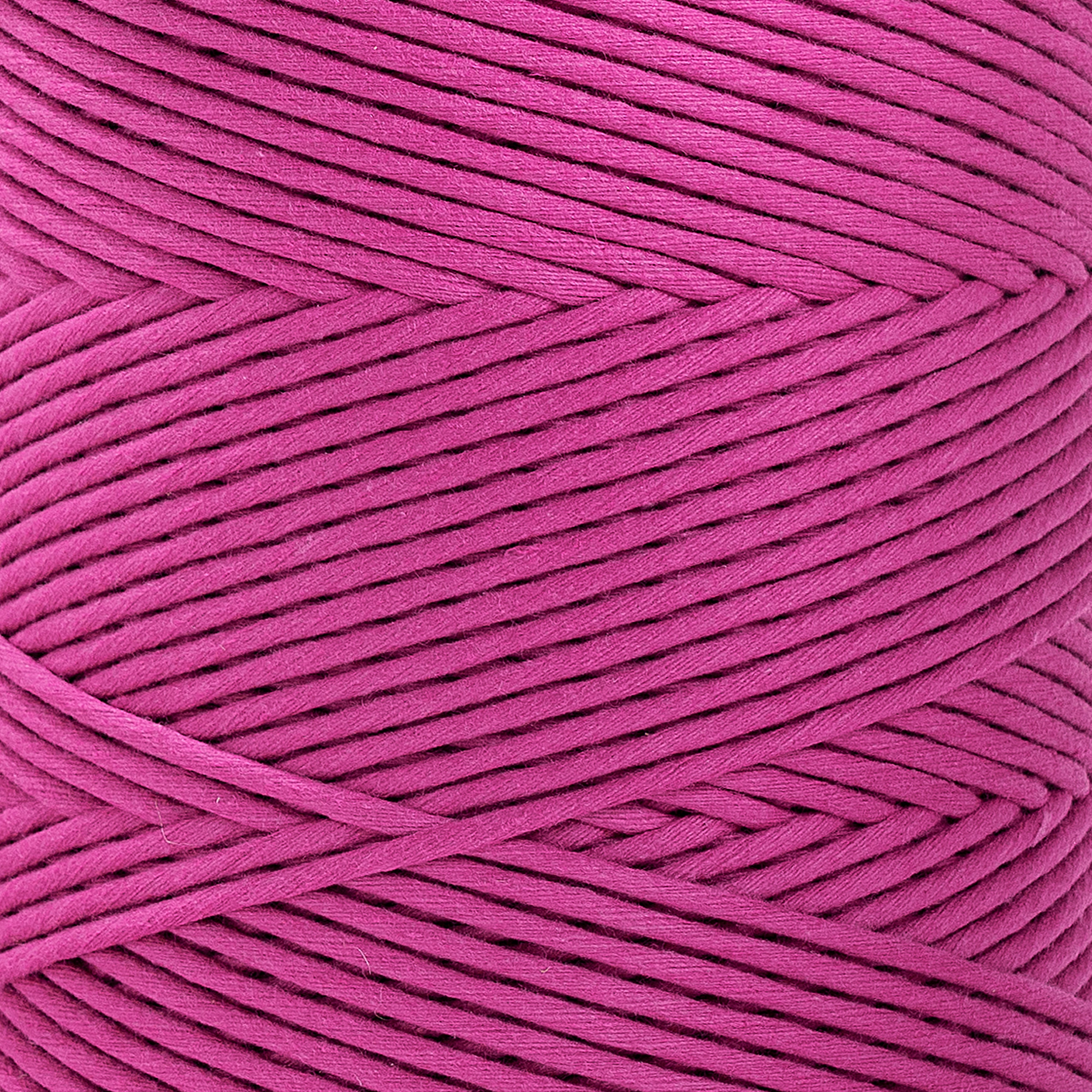 SOFT COTTON CORD ZERO WASTE 4 MM - 1 SINGLE STRAND - RASPBERRY COLOR