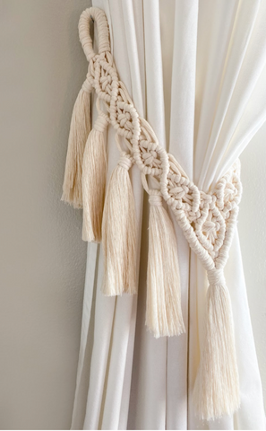 gannet macrame curtain tassel tie-back