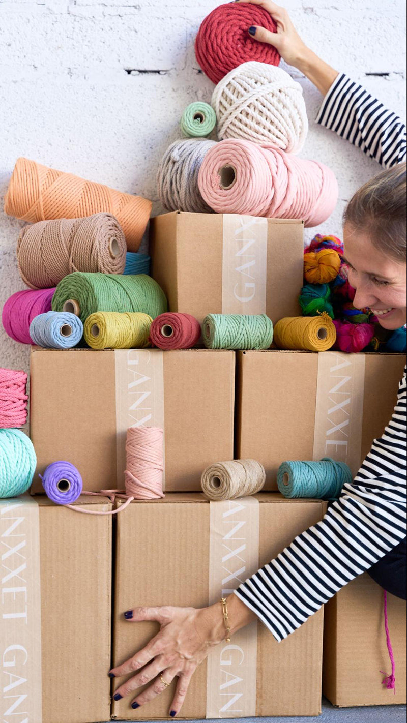 Boxes of yarn for crochet bag