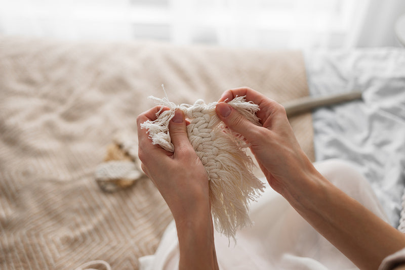 Practicing skills for macrame projects