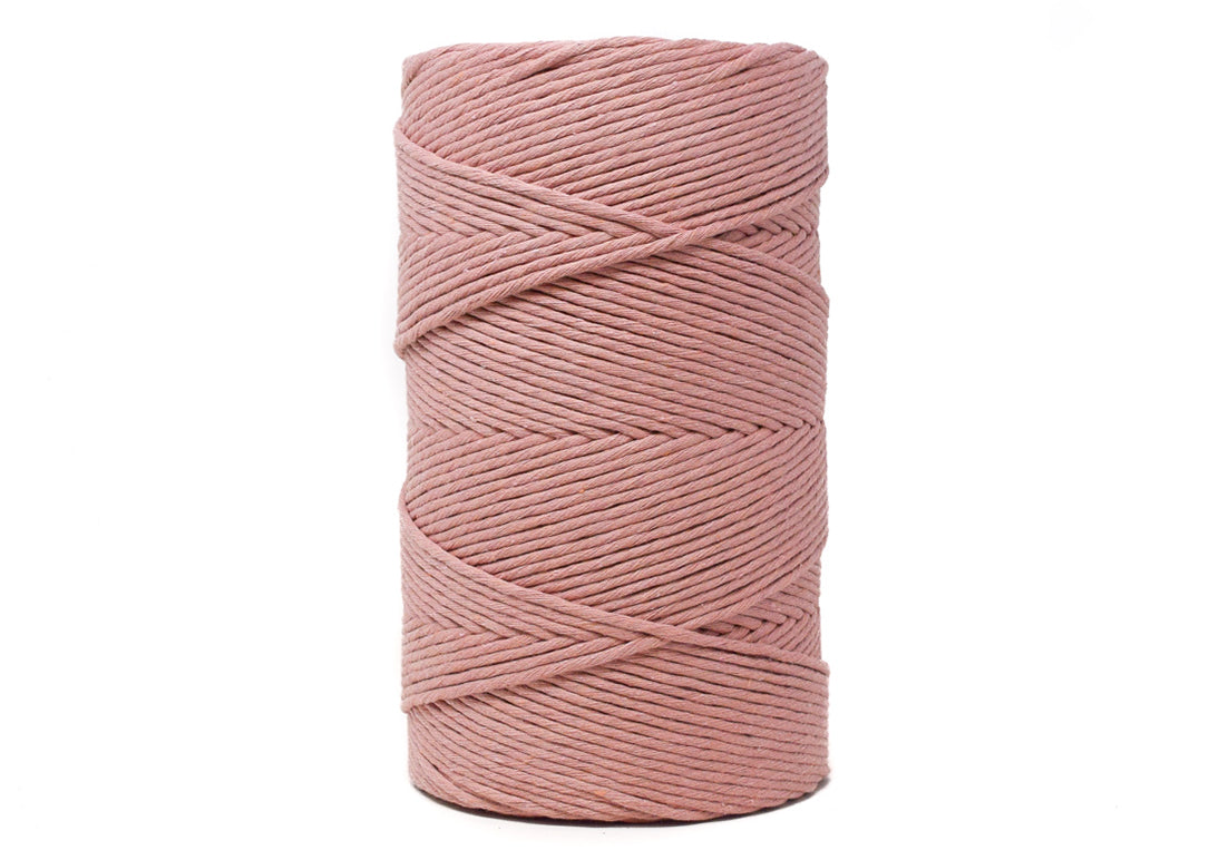  SOFT COTTON CORD ZERO WASTE 4 MM - 1 SINGLE STRAND - GOLDEN ROSE COLOR