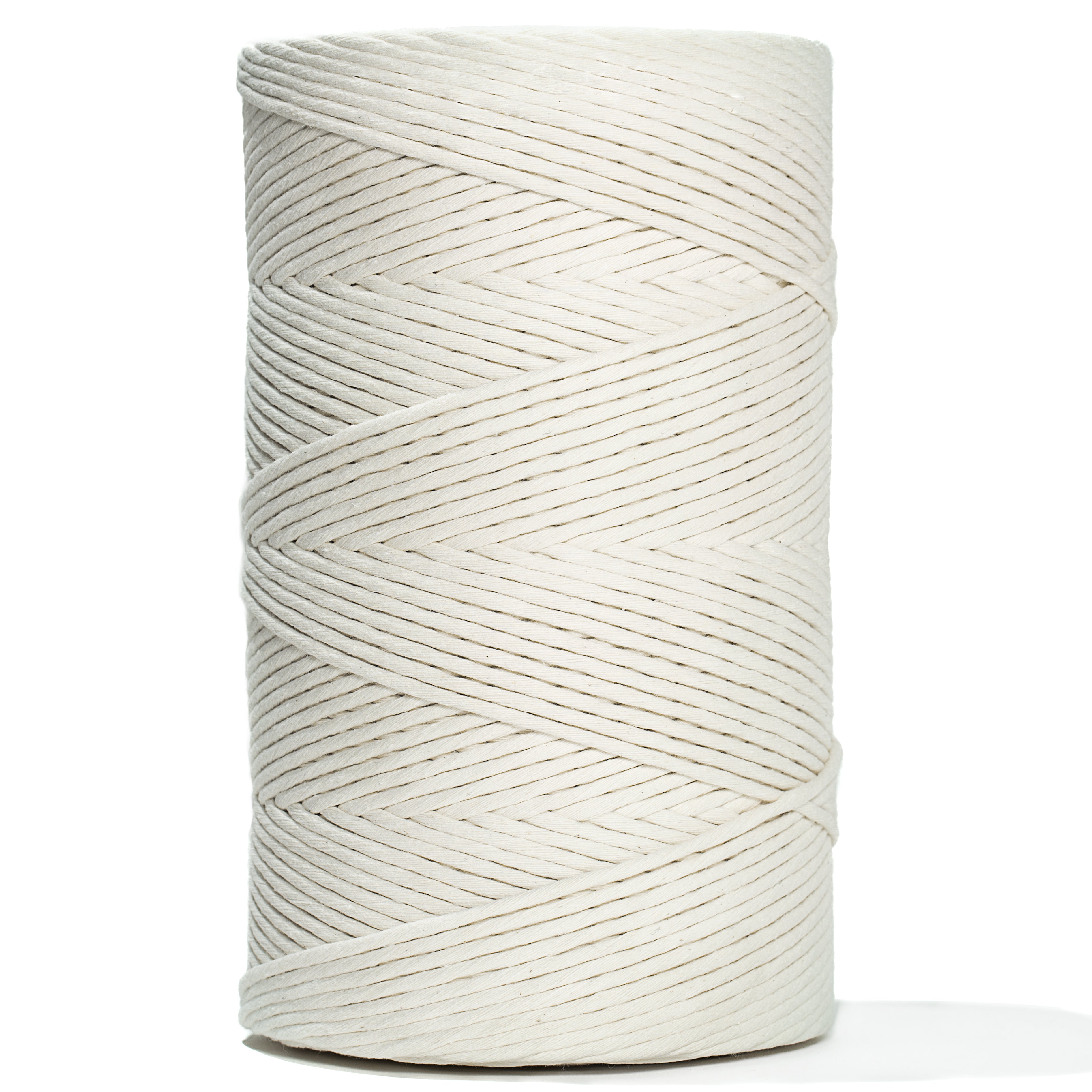 SOFT COTTON CORD ZERO WASTE 4 MM - 1 SINGLE STRAND - NATURAL COLOR - Ganxxet product image