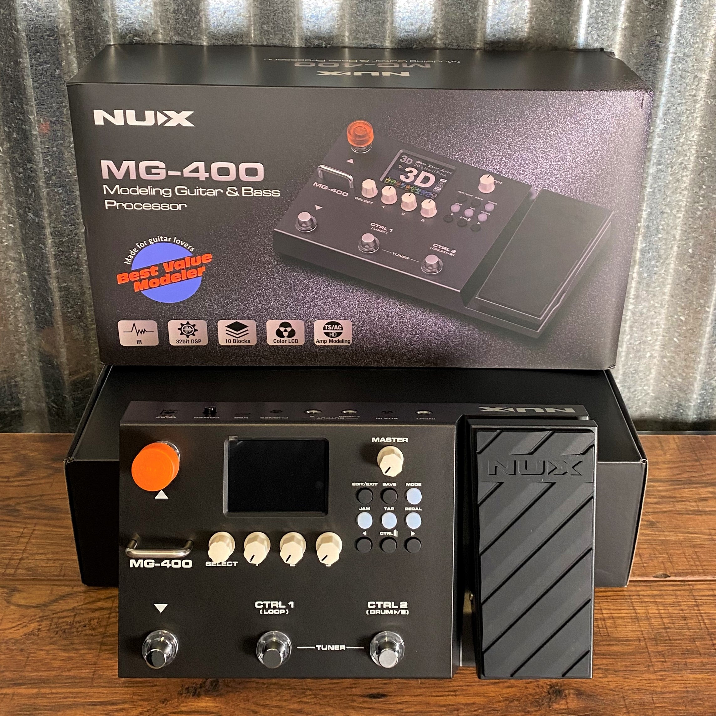 NUX MG-400 Dual DSP Multi-Fx Processor Guitar and Bass Multi Effect Pedal