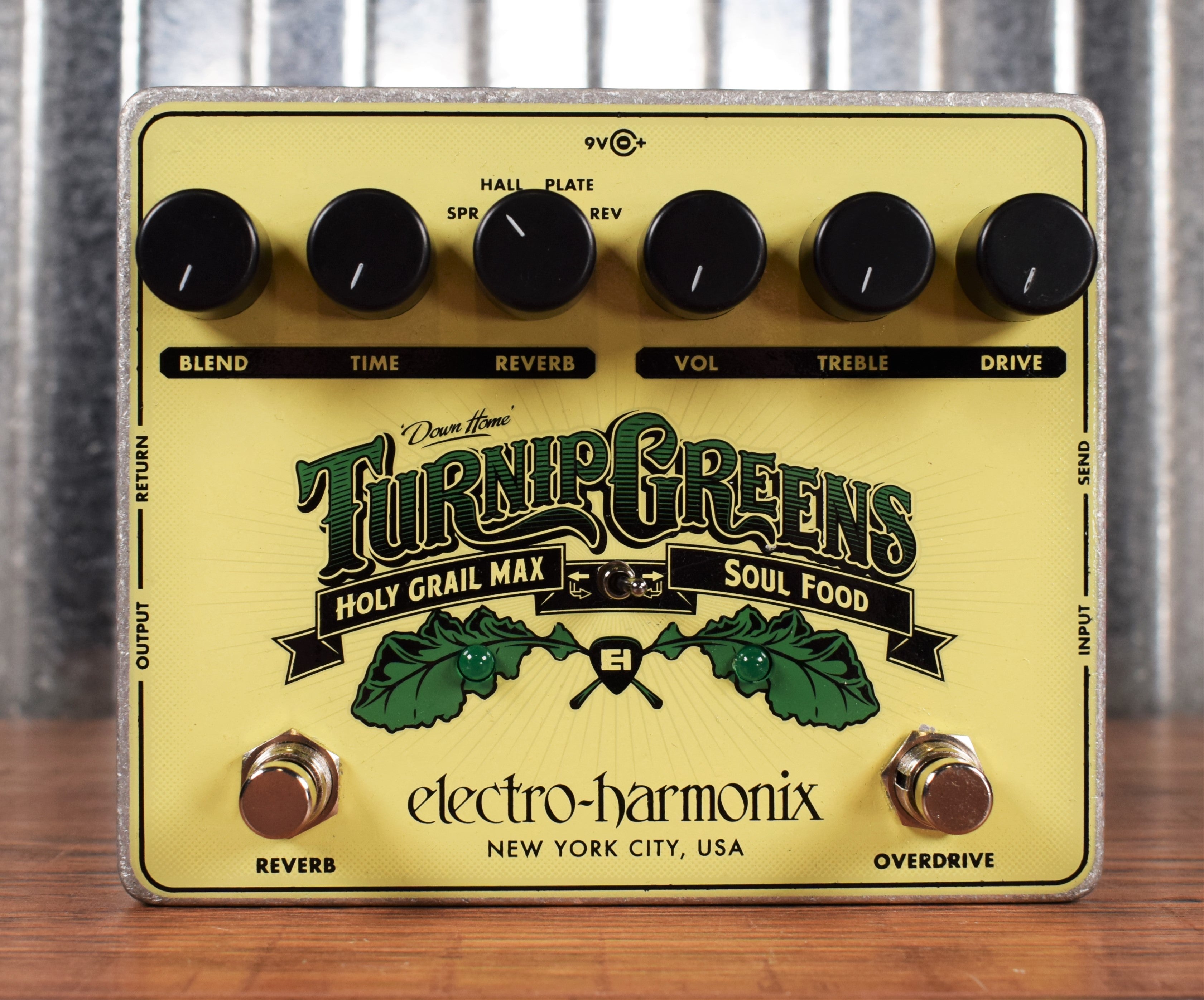 Electro-Harmonix EHX Turnip Greens Overdrive Reverb Guitar Effect
